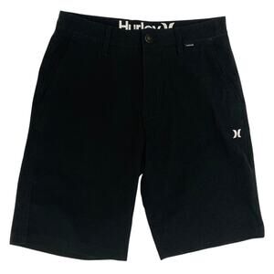 Hurley Men's Casual Swim Board Shorts Size 29 Outdoor Flat Front Black Unlined